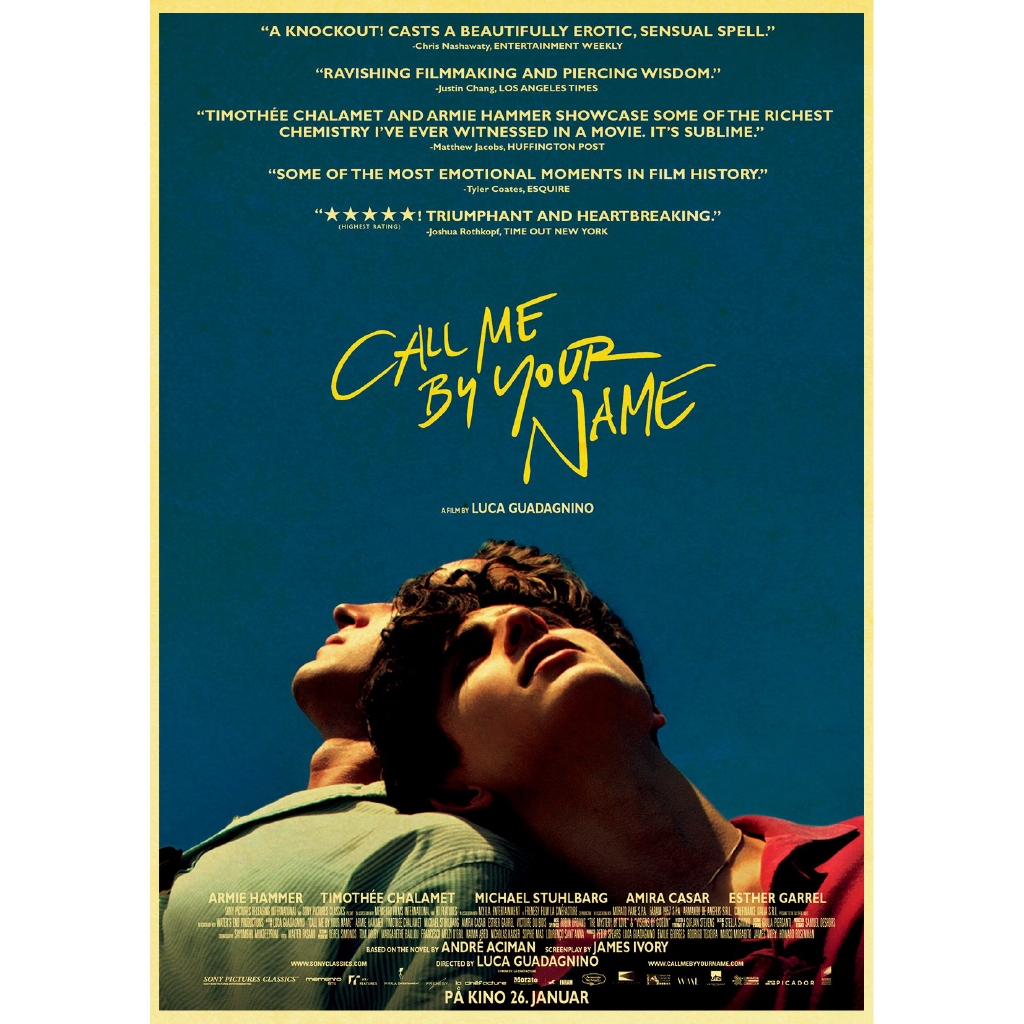 Award Winning Movie Call Me By Your Name Poster Retro Bar Cafe De Boa Qualidade Impresso Desenho Nucleo Pintura Decorativa Shopee Brasil