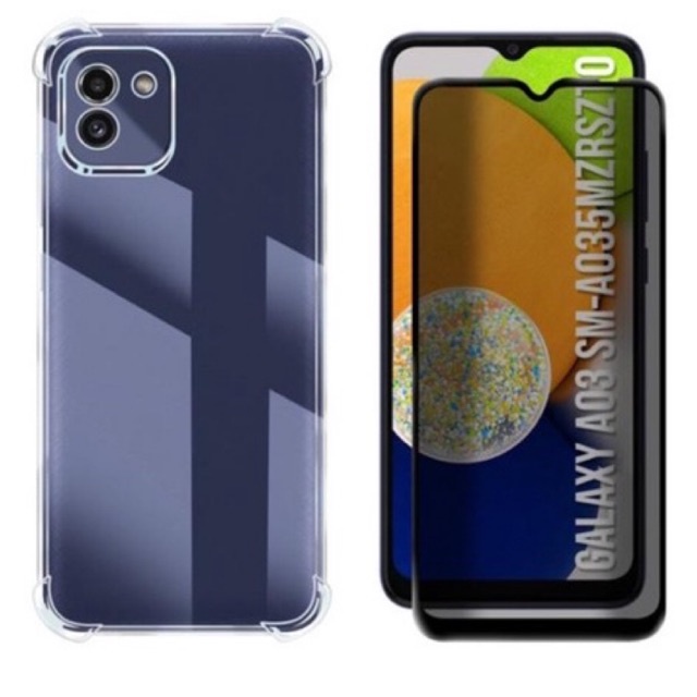 Capinha Anti-shock + Película Privacidade P/ Galaxy A03 em Oferta na Shopee
