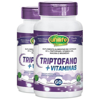 Kit 2 - L-triptofano + Vitaminas 60 Cápsulas - Unilife