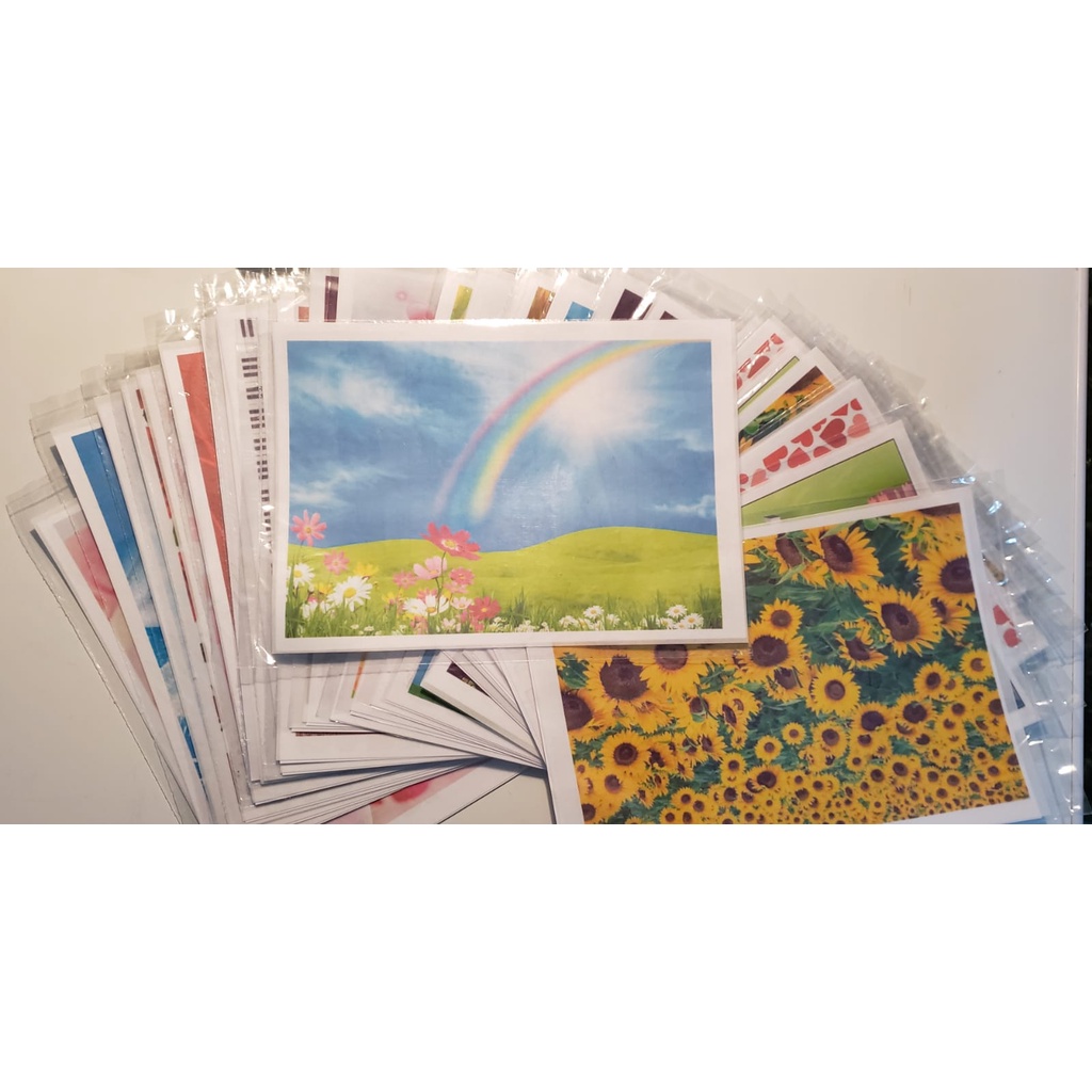 30 Papel de Arroz A4 - Vários Temas Para Escolha - Preço de Atacado - 30 Folhas - Papel Arroz
