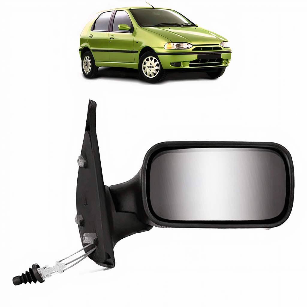 Retrovisor Palio Siena Weekend 96 97 98 99 2000 com Controle Lado Direito 4 PORTAS