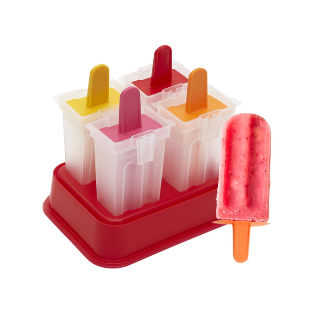 Forma Fazer Sorvete Picolé Paletas Recheadas Kit Sorveteira Confeitaria Doce Com Palito Plasutil