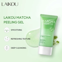 MATCHA Gel Esfoliante Descascar LAIKOU Creme De Limpeza Profunda , Para Remoção De Acne E Pele Suave 60g