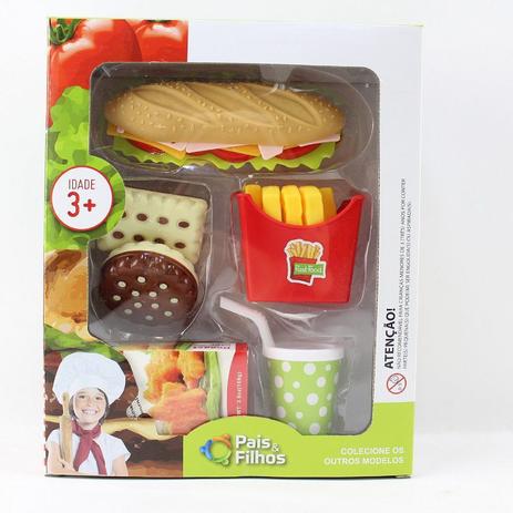 Kit lanchinho com doce fast food - Pais & Filhos