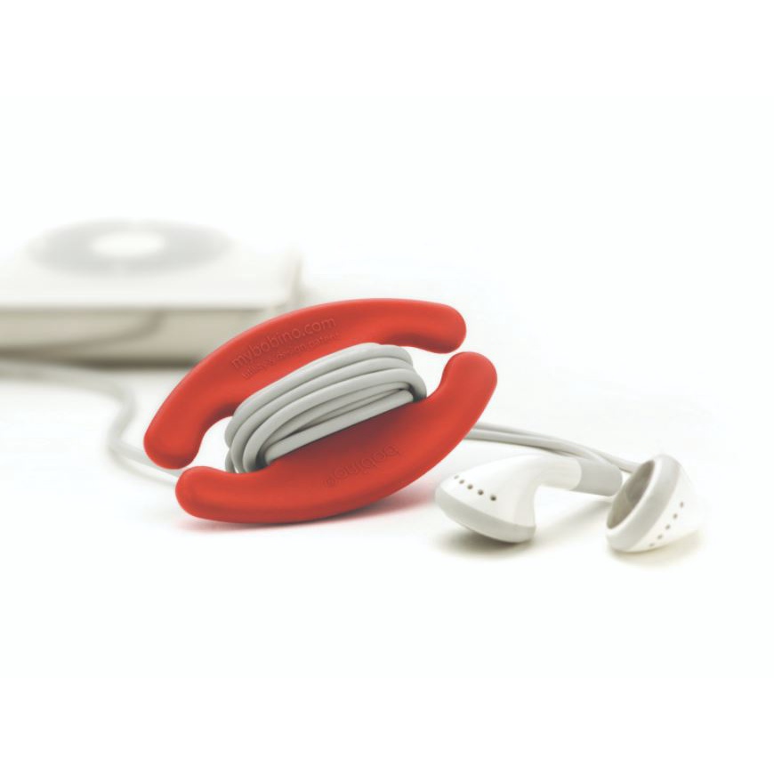 Organizador de fones de ouvido e fios pequeno vermelho