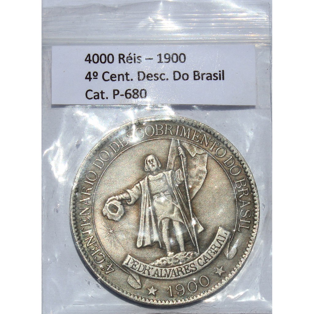 Moeda De 4000 Réis Souvenir Do Ano De 1900