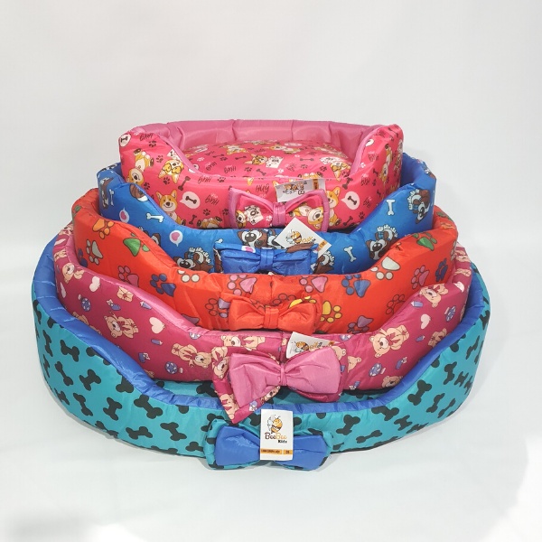 Cama Caminha para Cachorro ou Gato EUROPA EM NYLON COM LAÇO ESTAMPAS VARIADAS 62CM x 46CM x 16 cm