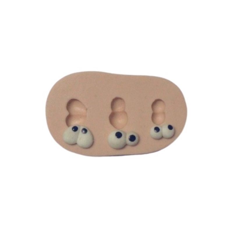 Molde Forma de Silicone Trio Olhos Olhinhos cód 1749