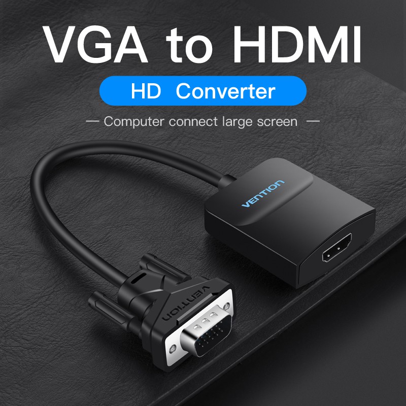 VENTION VGA Para Hdmi Conversor 1080P HD Audio Video Adapter VGA HDMI Connector