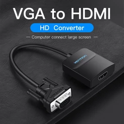 VENTION VGA Para Hdmi Conversor 1080P HD Audio Video Adapter VGA HDMI Connector