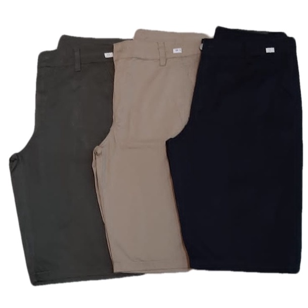 bermuda masculina sarja 100% algodão preta, beje claro e verde  plus size cód.804