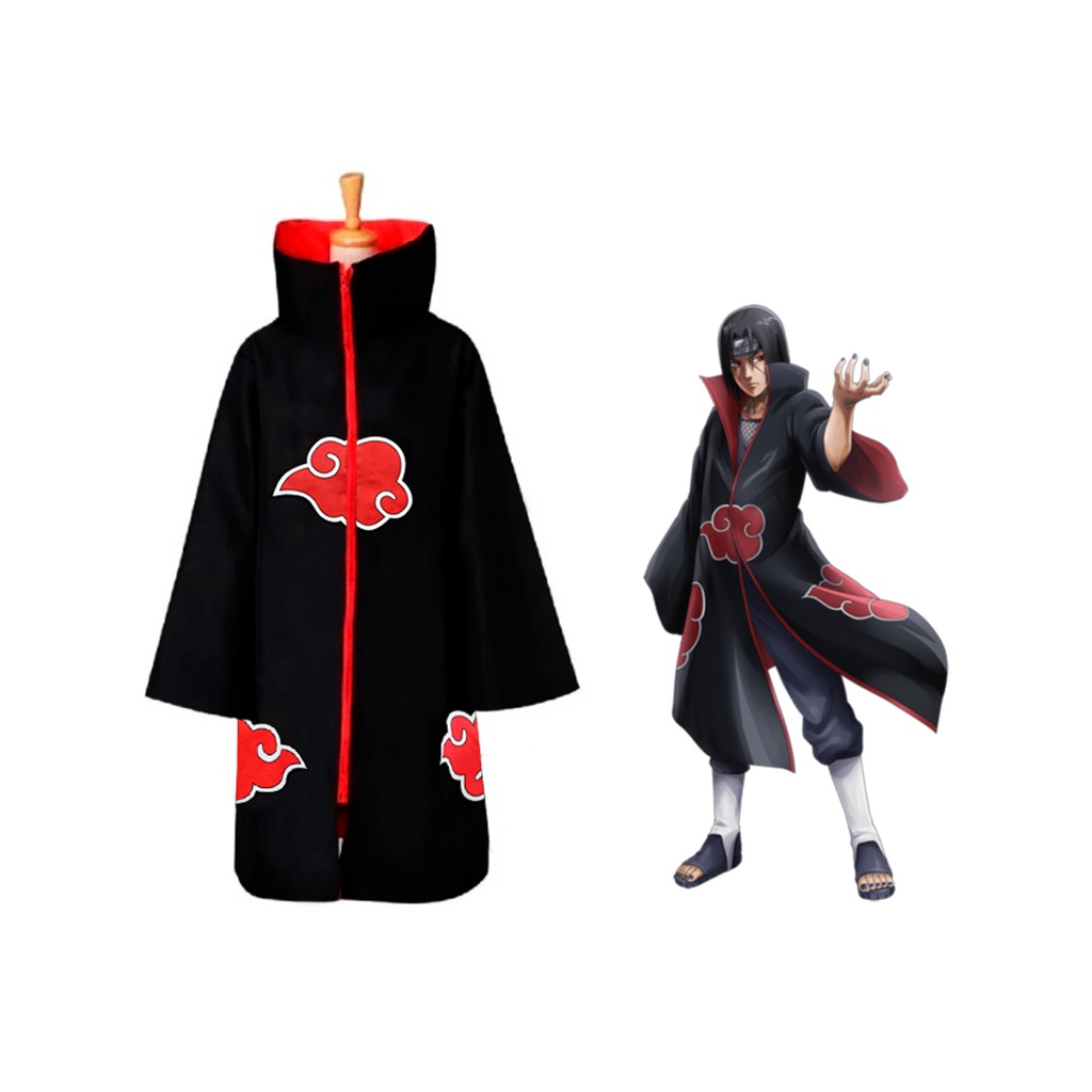 Manto Naruto Akatsuki Fantasia Cosplay Anime Capa Itachi