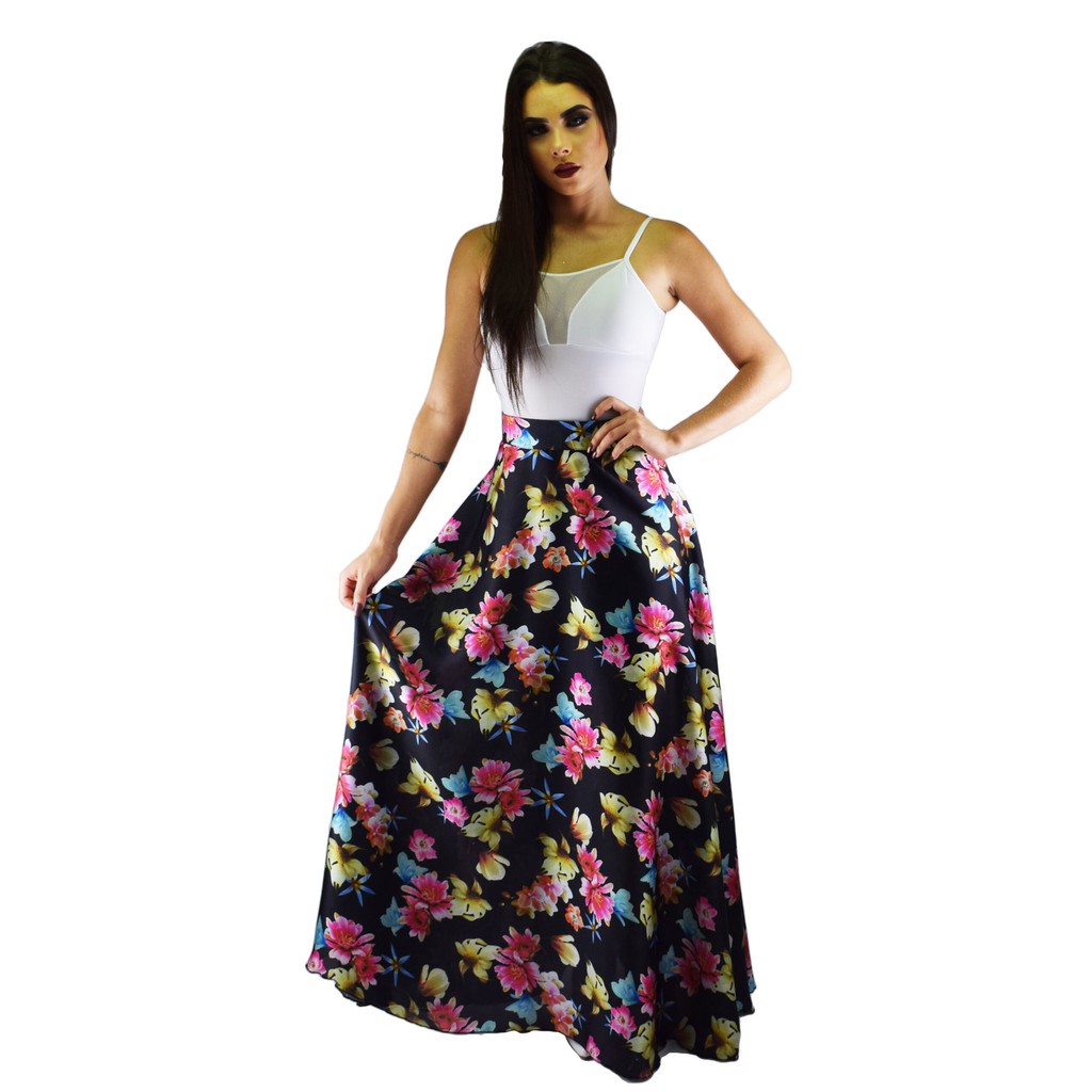 saia longa acinturada