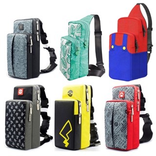 Bolsa De Armazenamento Ombro Para Nintendo Switch Oled Dock Case Crossbody Chest Bag NS Lite Sling Viagem Mochila Acessórios