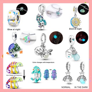 Original 2023 Venda A Quente 925 Sterling Silver Chameleon Firefly The Night Glows Charm Fit Pulseira Feminina Fabricação De Pulseiras De Bricolage