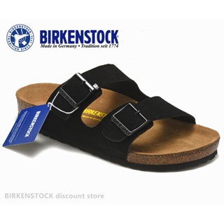 Birkenstock Arizona Clássico Masculino/Feminino Cortiça Preto Anti-Pêlos Sapatos Casuais De Praia 34-46