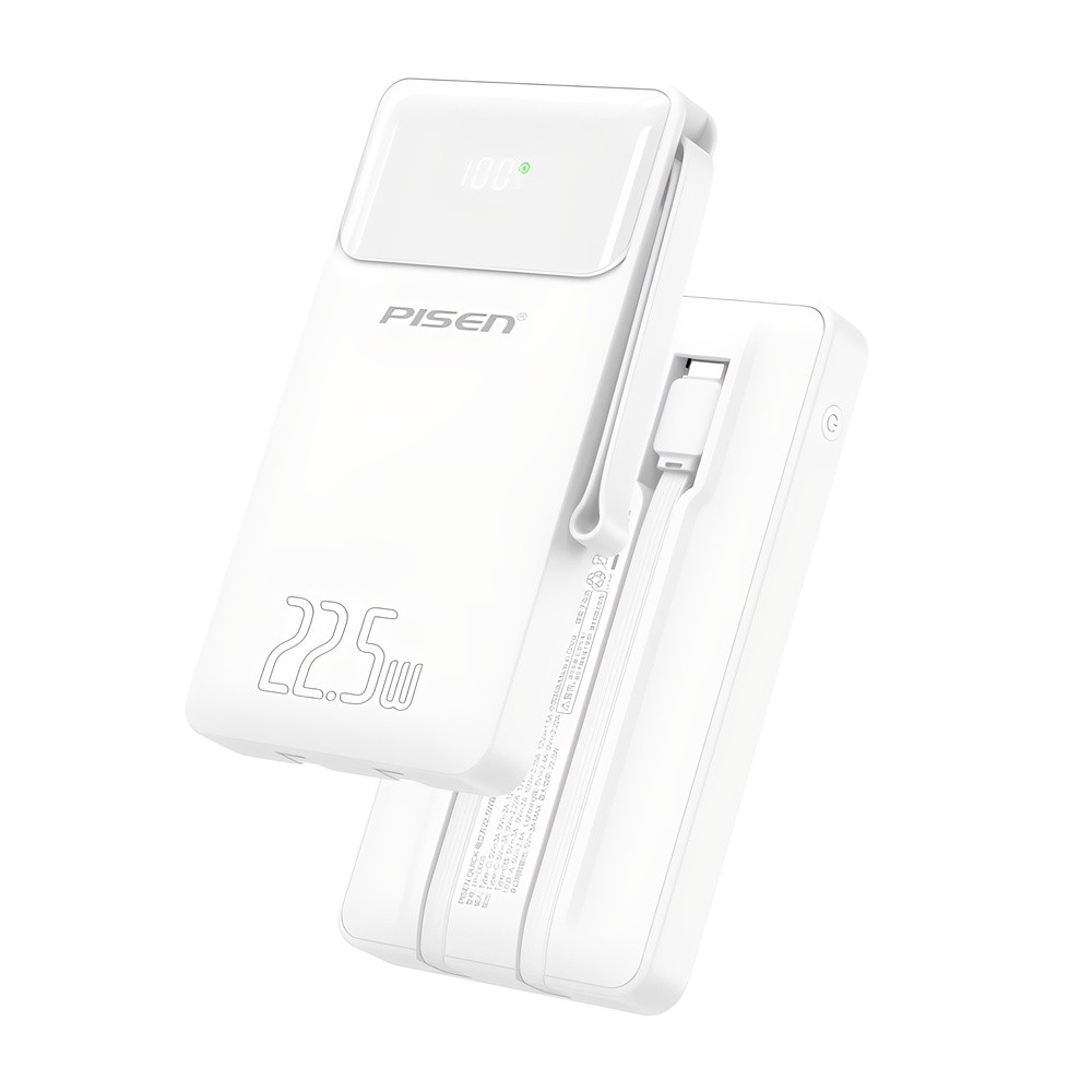 Power Bank Bateria Portátil Pisen 2in1 10000mAh Branca