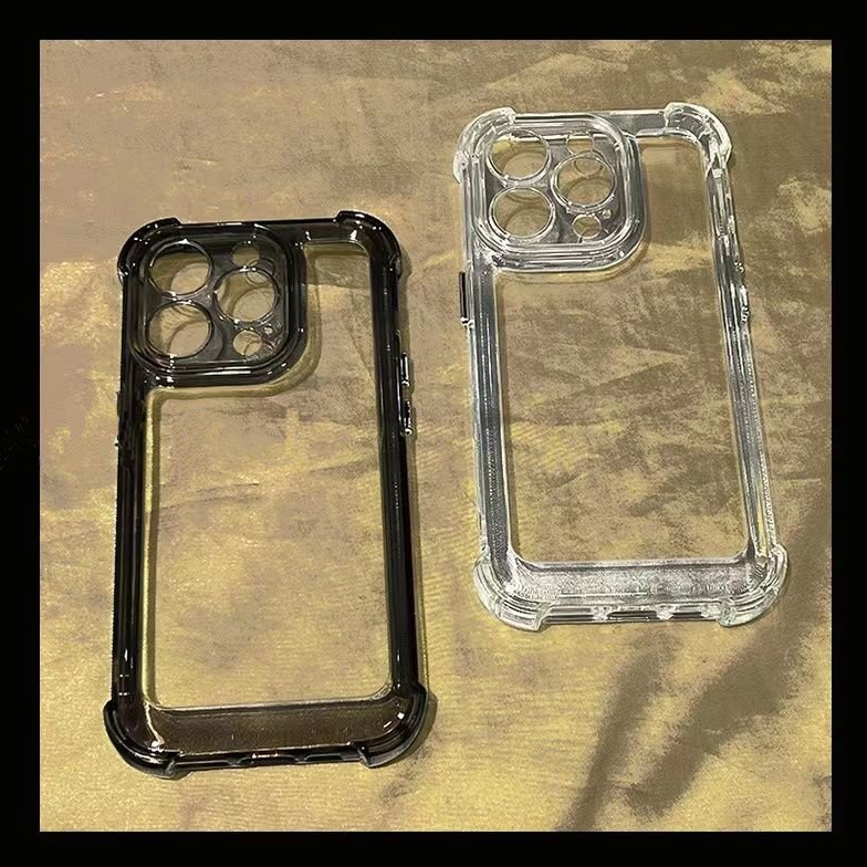 Capa de Telefone De Luxo À Prova de Choque Transparente para IPhone 15 11 13 14 12 Pro 7 8 Plus XS Max X XR