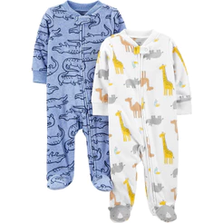 Roupa Infantil Fato De Banho Com Zíper De Uma Peça Meninos Meninas De Velo De Algodão Manga Longa