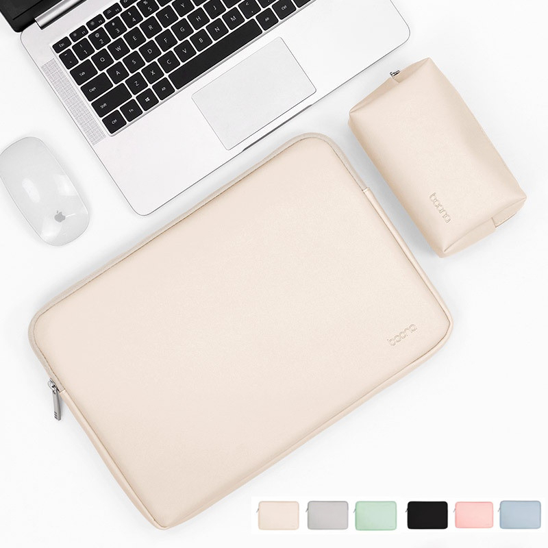 Capa De Couro Simples E Macia Baona Bolsa Para Laptop À Prova D'água iPad Macbook Air Pro 11/12/13/14/15.6 Polegadas em Oferta na Shopee