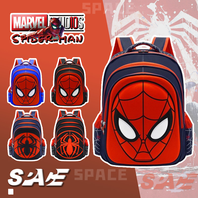 Mochila Spiderman Homem Aranha Escolar Infantil Estudante Menino Desenho Animado Impermeável