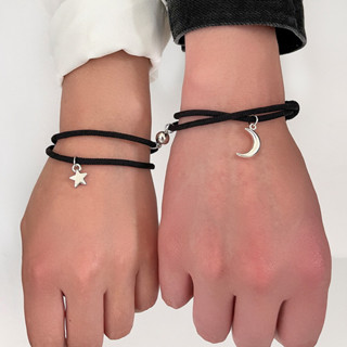 2Pcs Star Moon Couple Bracelet Moda Pulseira De Amizade Magnética Acessórios De Presente