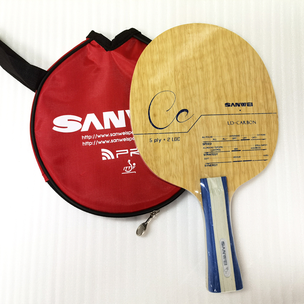 Sanwei Carbon (5 + 2 Carbono , OFF +) Lâmina De Tênis De Mesa Ping Pong Pá De Morcego Com RXTON 1 Borracha/YINHE MERCURY II/729 GS Amizade