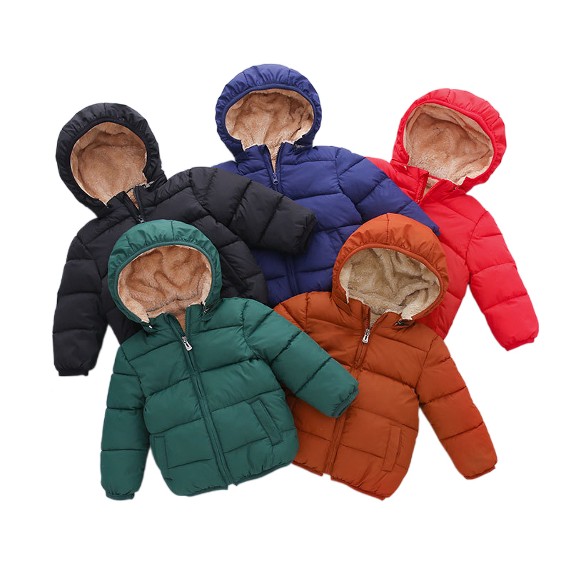 Mais Casacos Quentes De Veludo Para Meninas Meninos Outono Inverno Engrossado Capuz À Prova De Vento Roupas Infantis