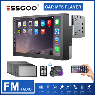 ESSGOO Rádio Estéreo Para Carro Com Tela Sensível Ao Toque De 7 "Central MP5 Auto Radio Suporte Bluetooth FM 1 Din Audio em Oferta na Shopee