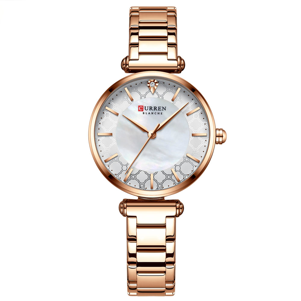 Detalhes do Relógios Femininos Originais CURREN Marca Moda Simples Dial De Aço Inoxidável Negócios Casuais Esportes Quartzo Analógic
