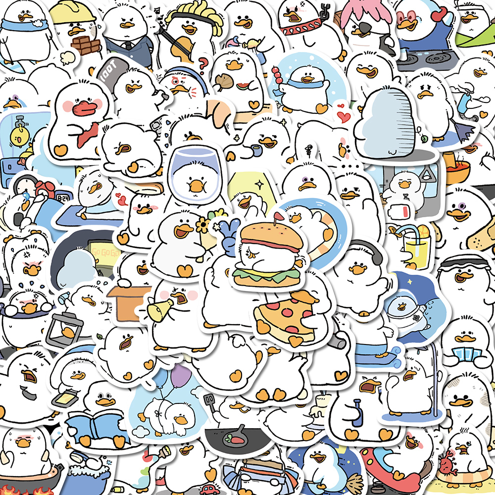 Fafu Duck Cartoon Cute sticker 100Pcs Celular Laptop Copo De Água Adesivo Decalque À Prova D'água