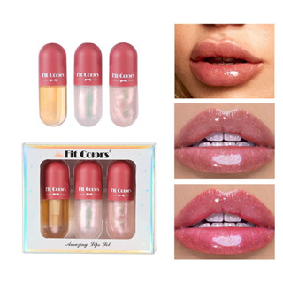 1Pc Gloss Labial Sem Cor Aumenta o Lábio / Hidratante / Longa Duração