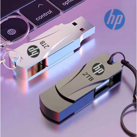 Imagem Pendrive HP USB 2.0 Metal 2TB Giratório De Alta Velocidade Para Smartphone/Notebook/PC Android