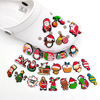 Jibtz Para Acessórios De Calçados Em PVC Croc Decoração De Natal Com Botão