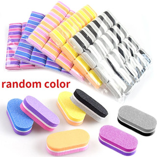 50pcs Mini Blocos De Lixa De Esponja Unhas De Dupla Face 100/180 Acessórios Do Kit De Manicure Buffer