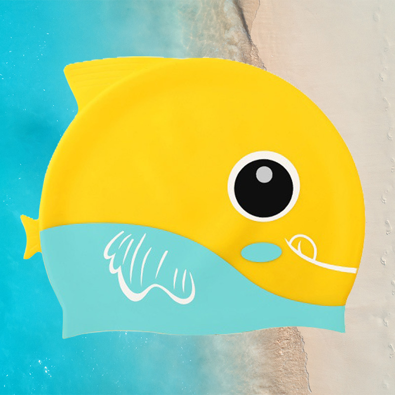 Touca De Banho Confortável De silicone Infantil Masculina E Feminina Desenho Animado Bonés De Natação
