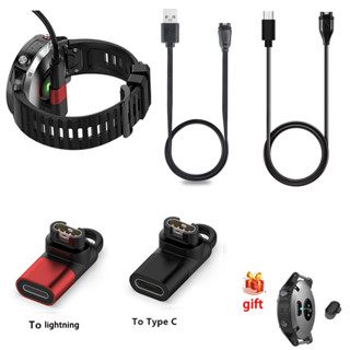 Tipo C Cabo De Carregamento USB iOS Adaptador Carregador Portátil Para Garmin Fenix 7 7X 6 6X pro 5 5X plus MK1 MK2 Instinto 2 Forerunner 935 45 45S 245 945 venu 2 Mais Todos Os Modelos