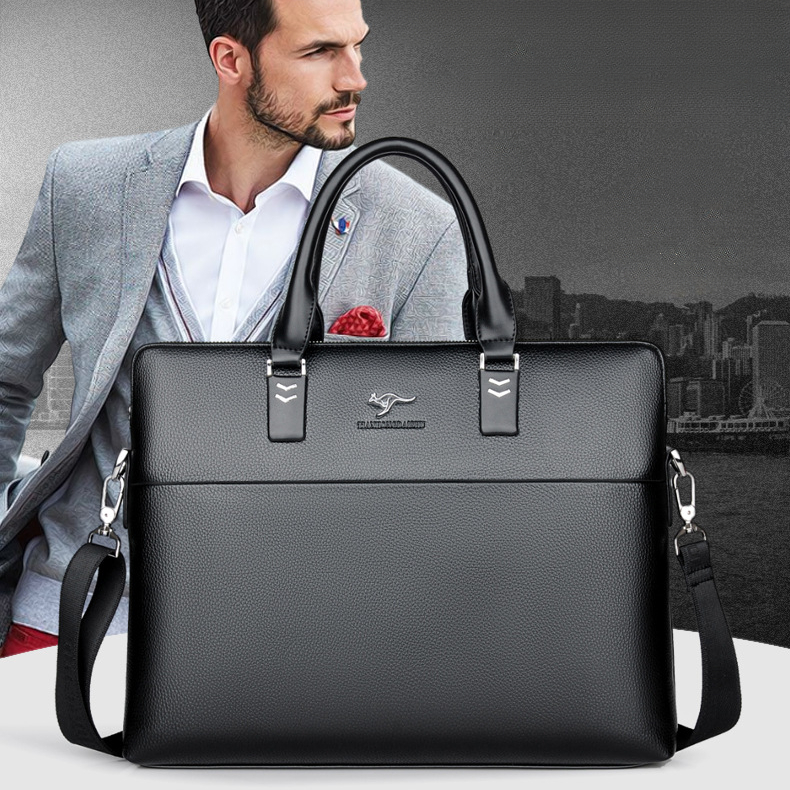 Pasta Maleta Executiva Couro Masculina Notebook / Bolsa De Couro Bolsa De Computador De Negócios em Oferta na Shopee