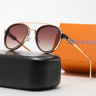 Novos Óculos De Sol Da Moda Tendência De Anel Interno Metálico Masculinos E Femininos Literatura Arte retro-Brilho anti