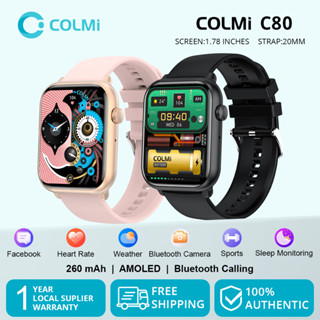 Smartwatch Relógio Inteligente COLMI C80 De 1,78 Polegadas AMOLED 260 mAh Bateria Bluetooth Chamada De Silicone 20MM