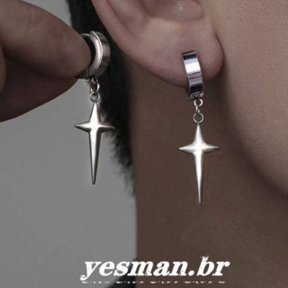 Brincos De Estrela Da Lua Personalidade Estilo Coreano Novos Perfurados Casal