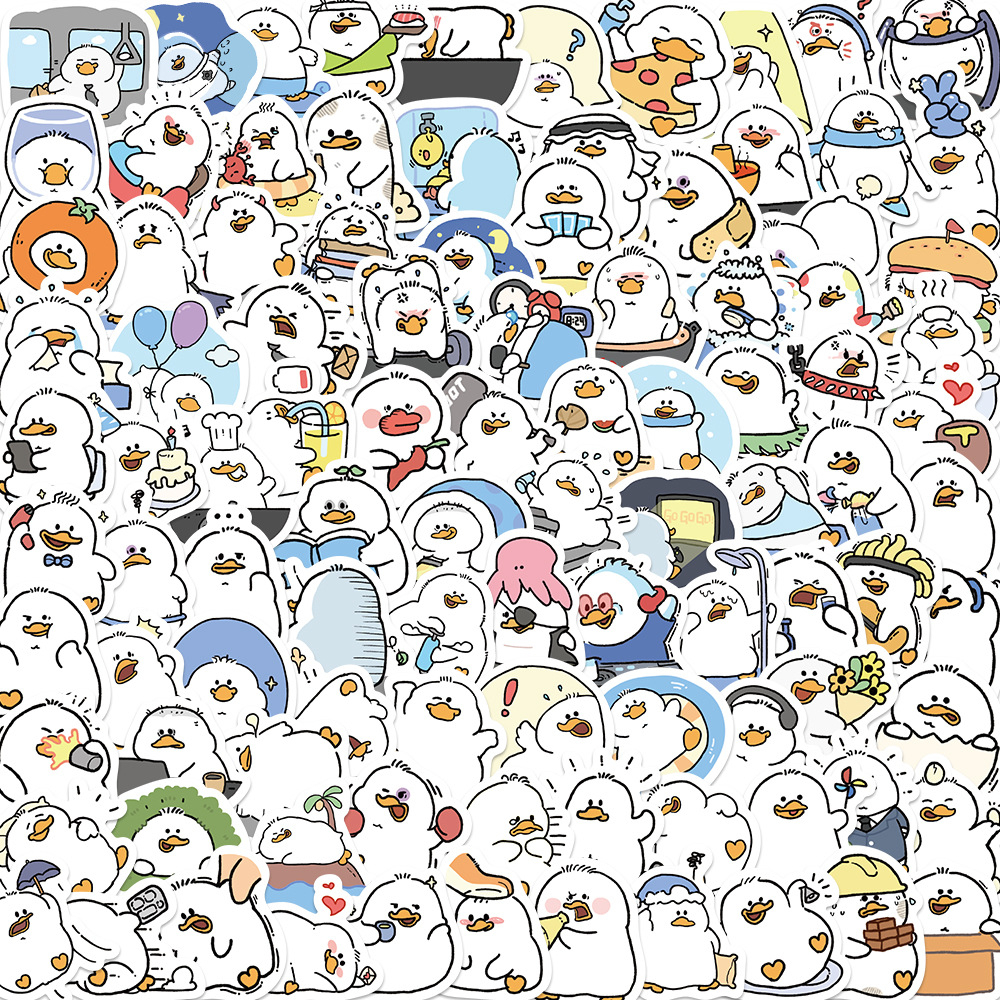 100 Pcs Animal Pato Gordo Graffiti Adesivos Para Motocicleta Telefone Skate Laptop Decalque