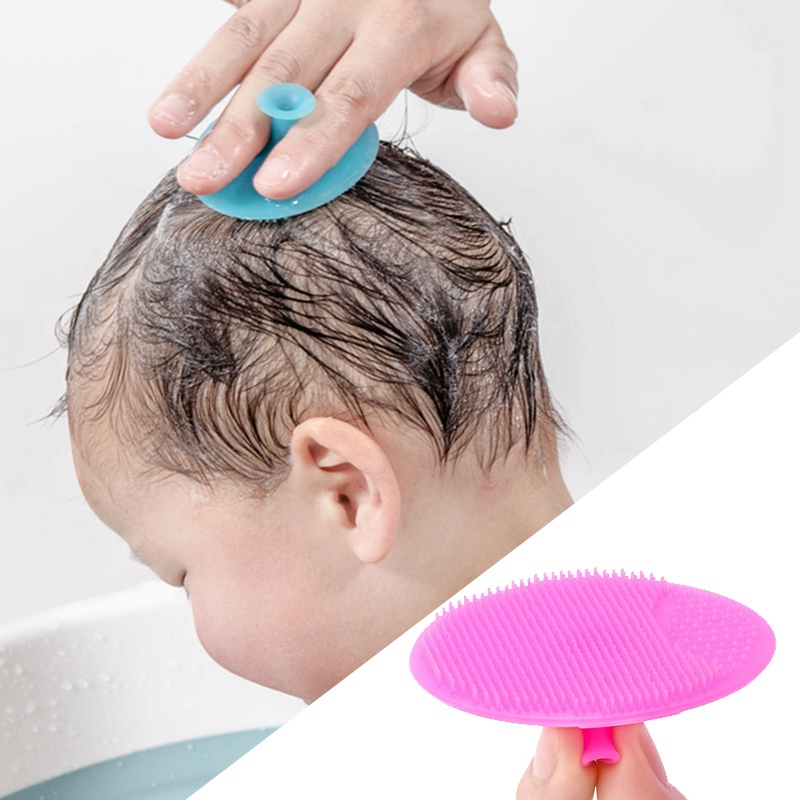 Recém-Nascido Escova De Shampoo Portátil De Silicone Massagem De Banho Para Cabelo Chuveiro Cuidados Com O