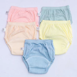 Kit 5/3 Calça De Treino Para Bebê Algodão Puro Impermeável Lavável Fraldas De Bolso Menina Menino Fralda Roupa Íntima
