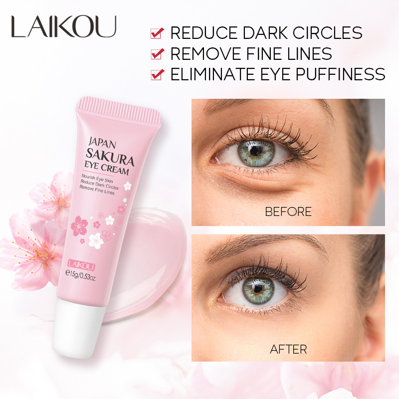 Laikou Creme Essência Antirrugas Sakura Antirrugas Para Olheiras / Linhas Finas / Cuidados Com Os Olhos