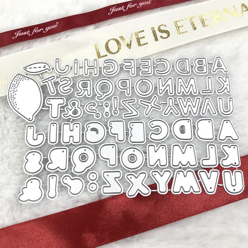 Alfabeto De Limão Dupla Camada Corte De Metal Para Raspagem E Cartão De Boas Festas Cortes De Matrizes Stencil DIY em Oferta na Shopee