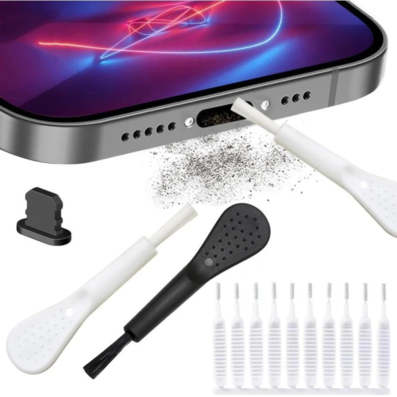 Universal Mobile phone Charging Port Dust Plug Para Porta De Telefone Móvel Kit Limpador De Home Computador Teclado Escova Ferramentas