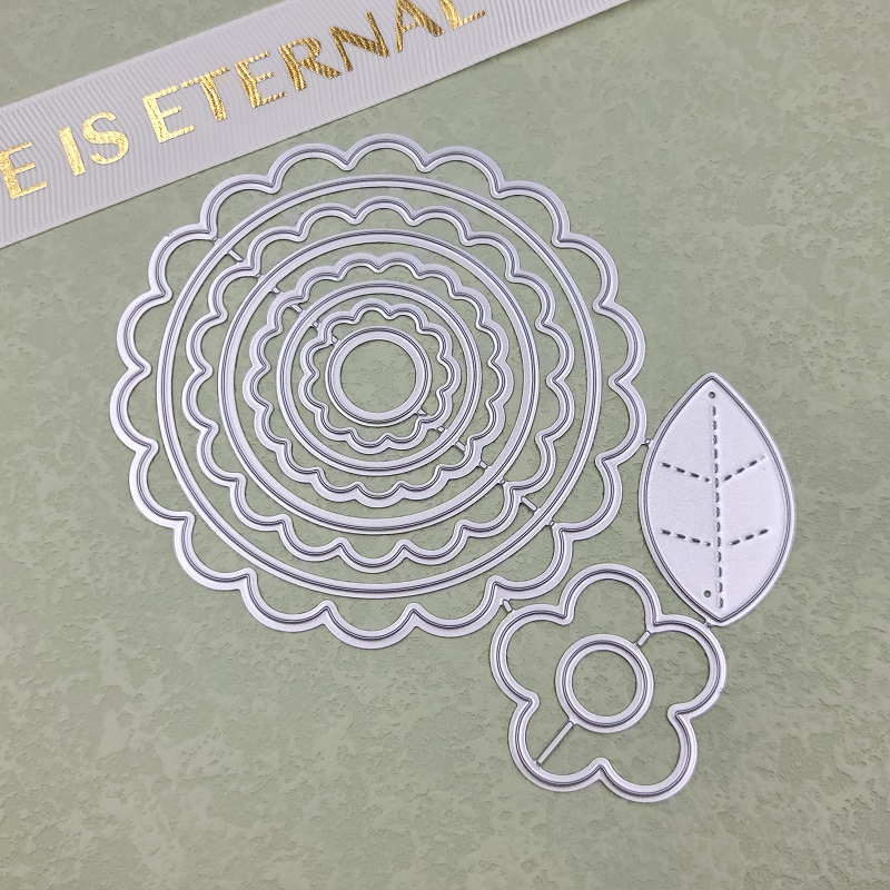 Cortes De Matrizes Multilayered Flower Metal Die Cutting Para Raspagem E Cartão De Boas Festas Stencil DIY Cuts