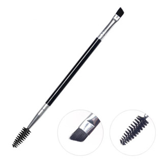 1psc Escova De Contorno De Cabeça Dupla Profissional Para Sobrancelhas Pequena Angular Ferramentas De Maquiagem Sobrance