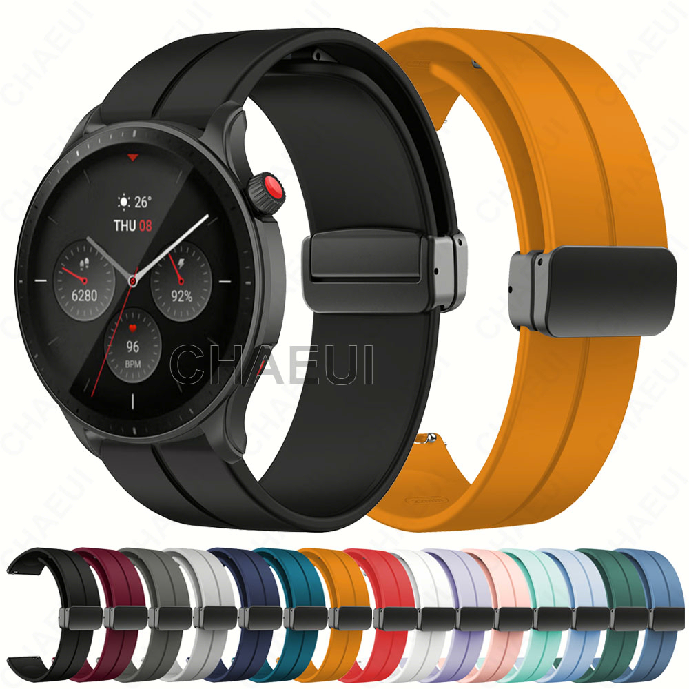 Substituição De Pulseira De Silicone Para Amazfit GTR 4 3 Pro GTR2 / Balance 2 / Cheetah Pro / Pace / GTR 47mm